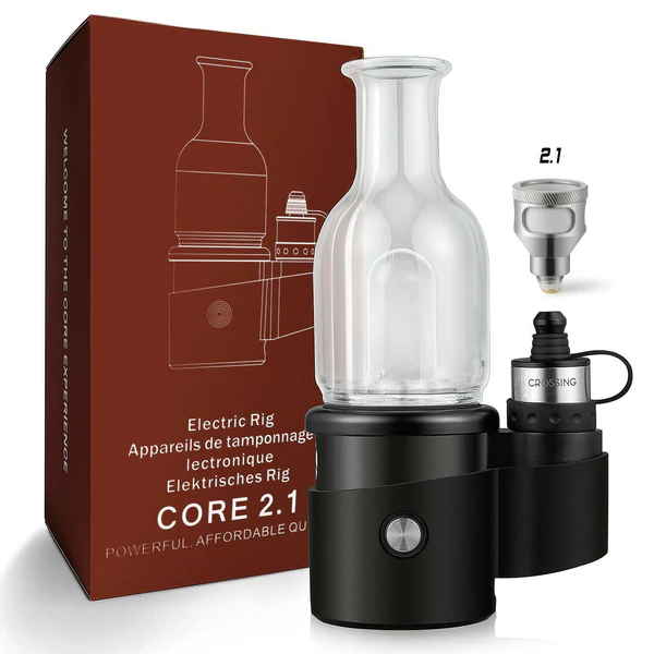 Core 2.1 e-rig electric dab rig with box and 2.1 3D atomizer