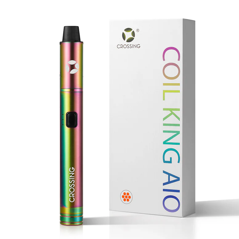  Crossing Coil King AIO dab pen rainbow with box