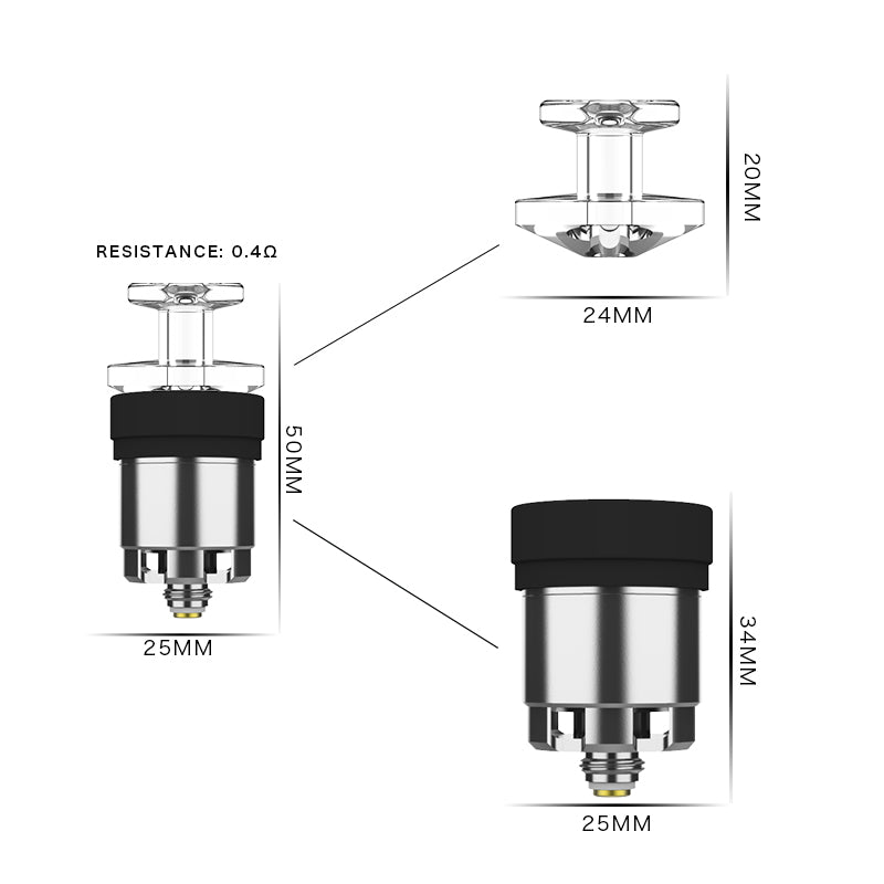 dabcool w2 atomizer with sizes