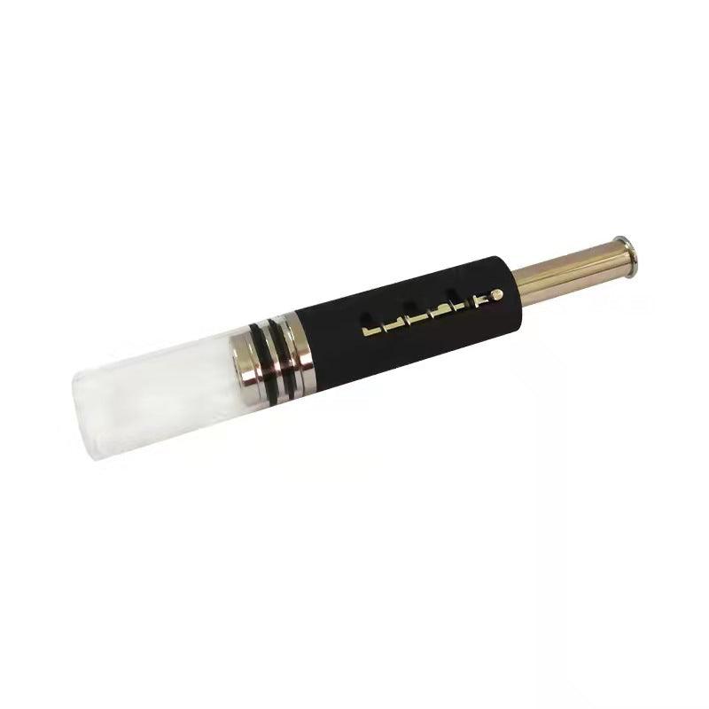 EDG Pipe Piston Type Glass Twisty Tobacco Dry Herb Smoking Pipes Vaporizer Pen - Puffingmaster