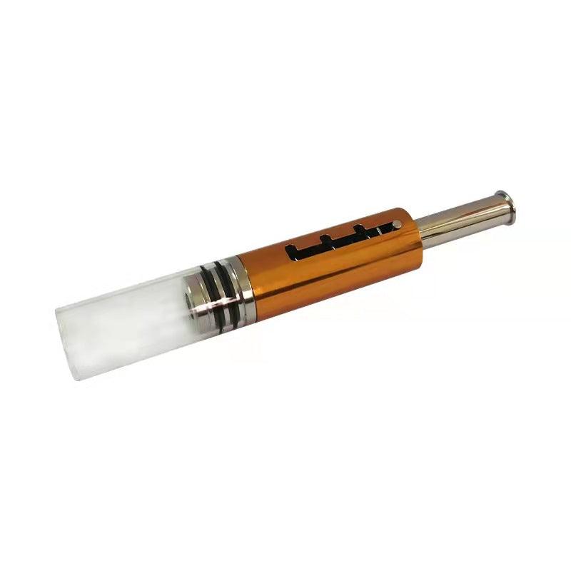 EDG Pipe Piston Type Glass Twisty Tobacco Dry Herb Smoking Pipes Vaporizer Pen - Puffingmaster