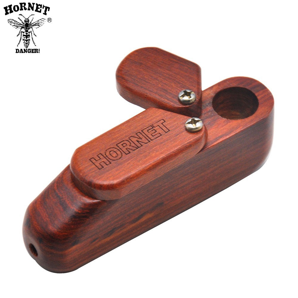 Hornet Wood Rotary Pipe with Tobacco Storage Box