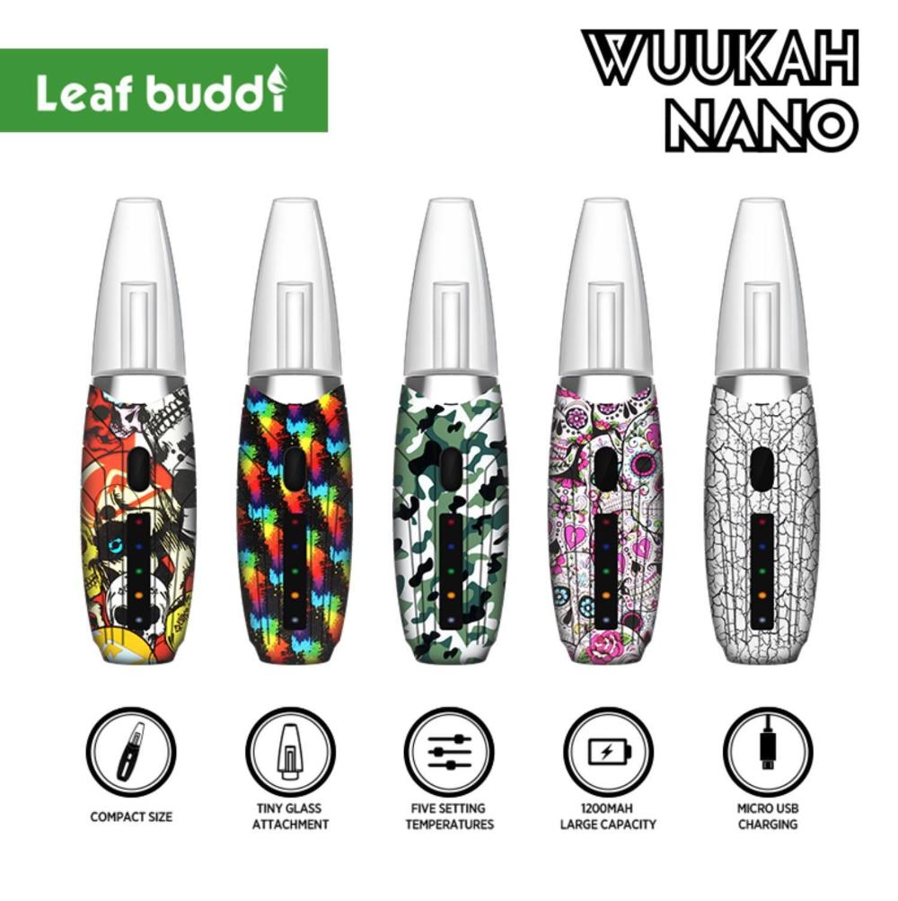 Leaf Buddi WuuKah nano vaporizers with 5 colors