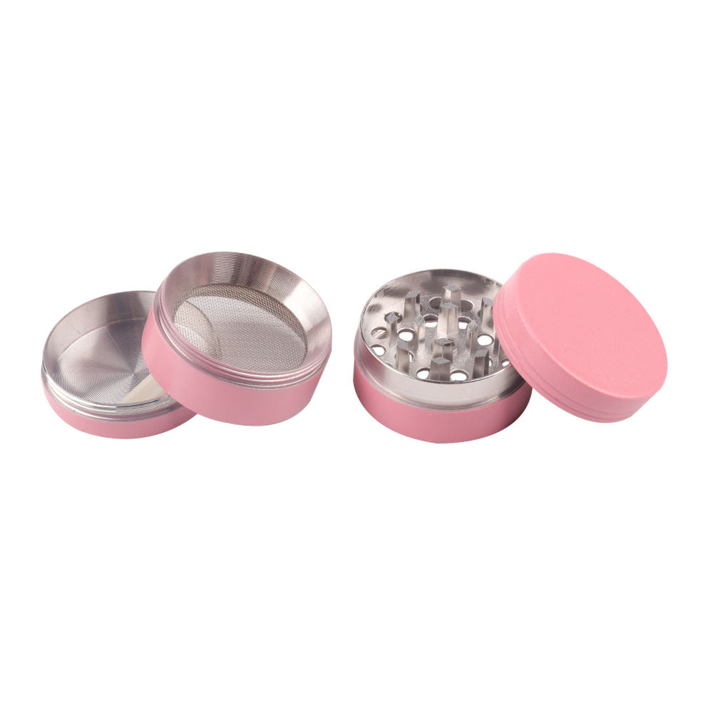 40mm 4 layers zinc alloy herb grinder pink