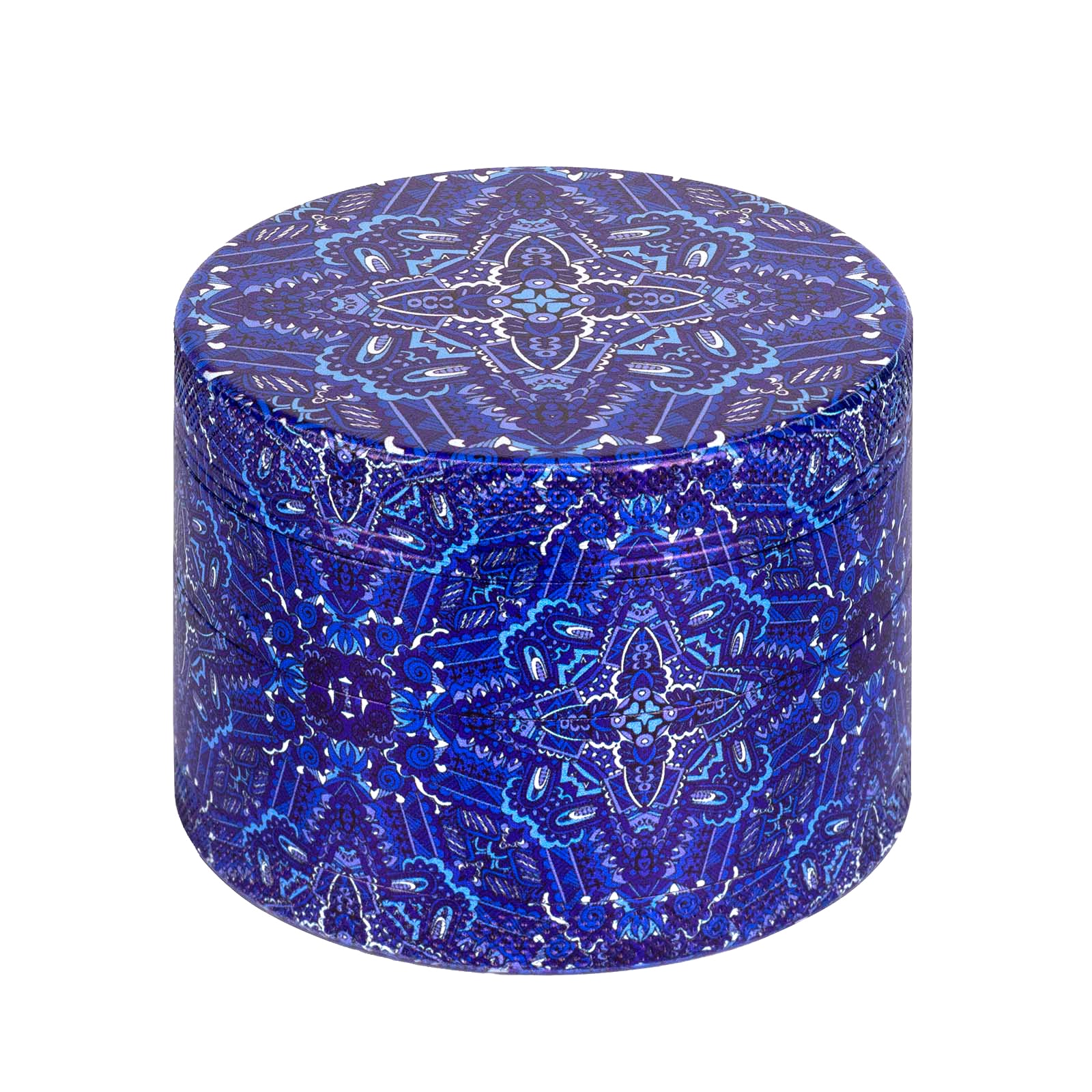 mandala pattern grinder blue