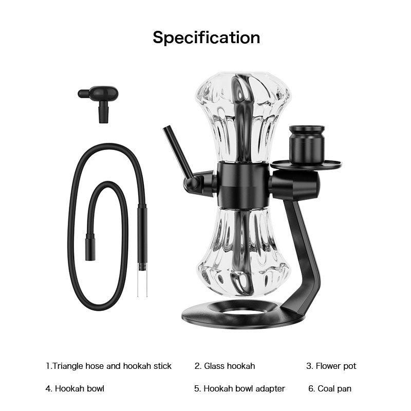 mingvape flower gravity bong black with accessories