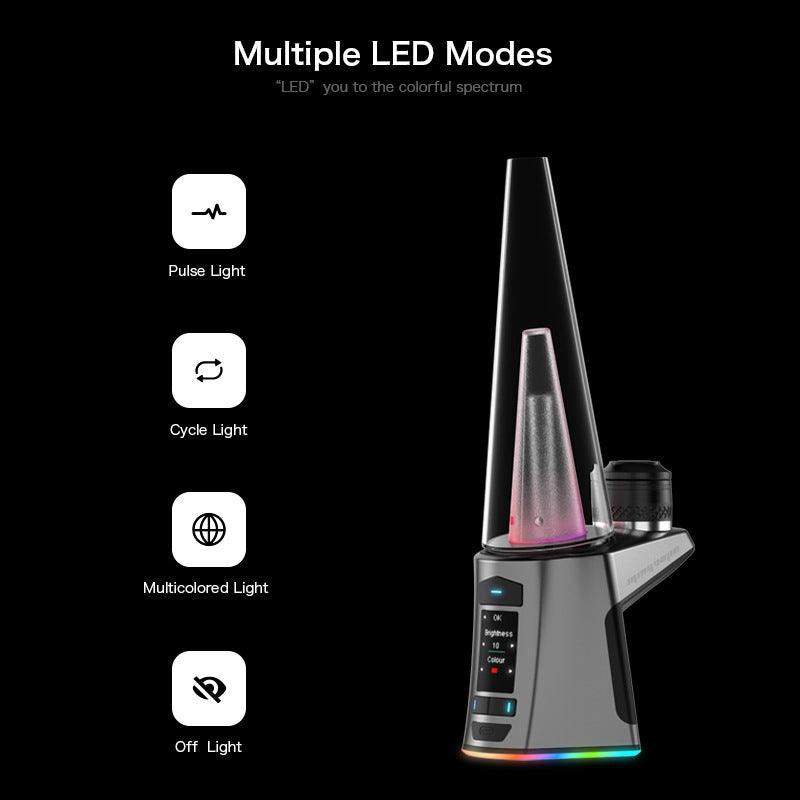 mingvape luxo electric dab rig black with multiple led modes