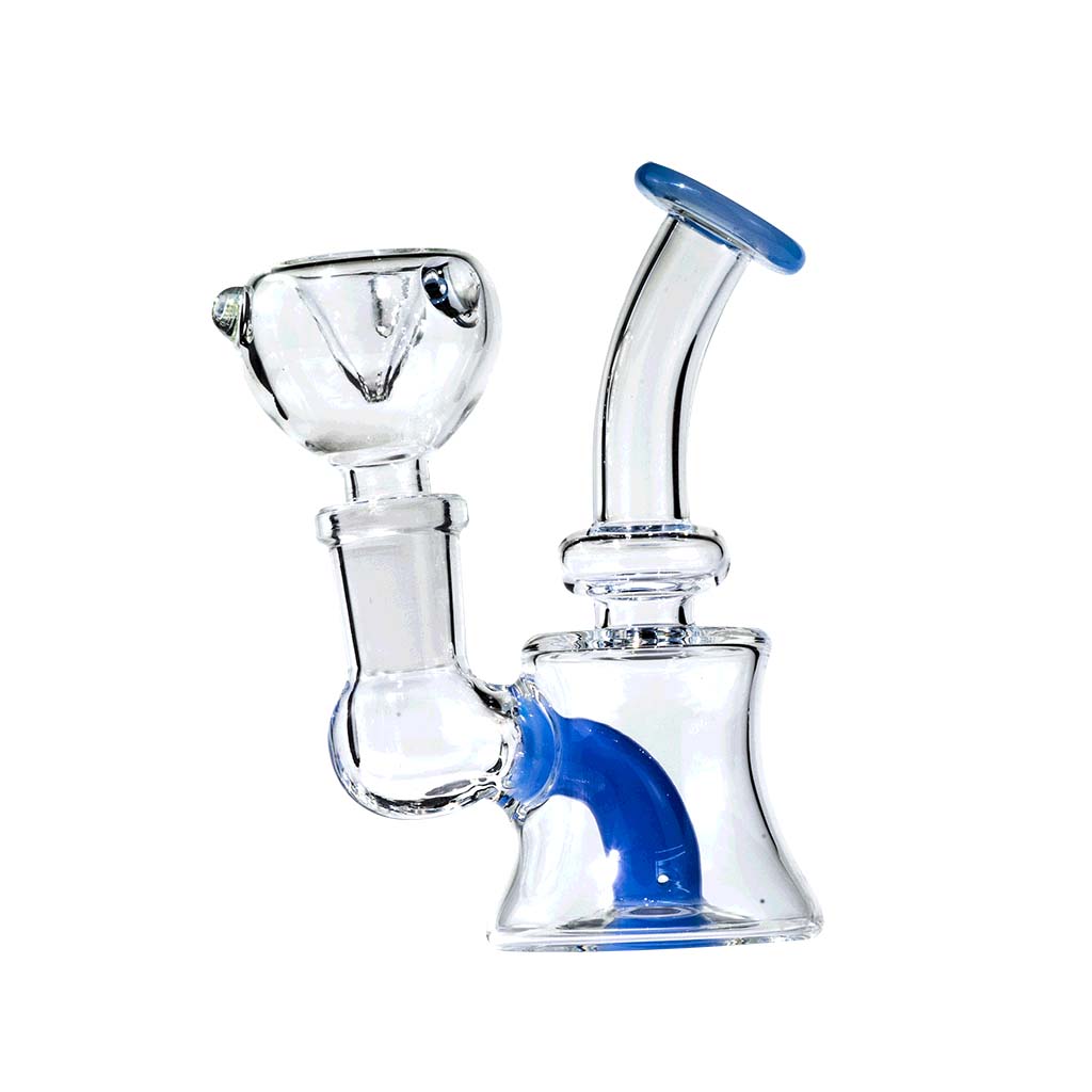 Mini Glass Dab Rig | Handheld Water Pipe With 14mm Bowl Quartz Banger