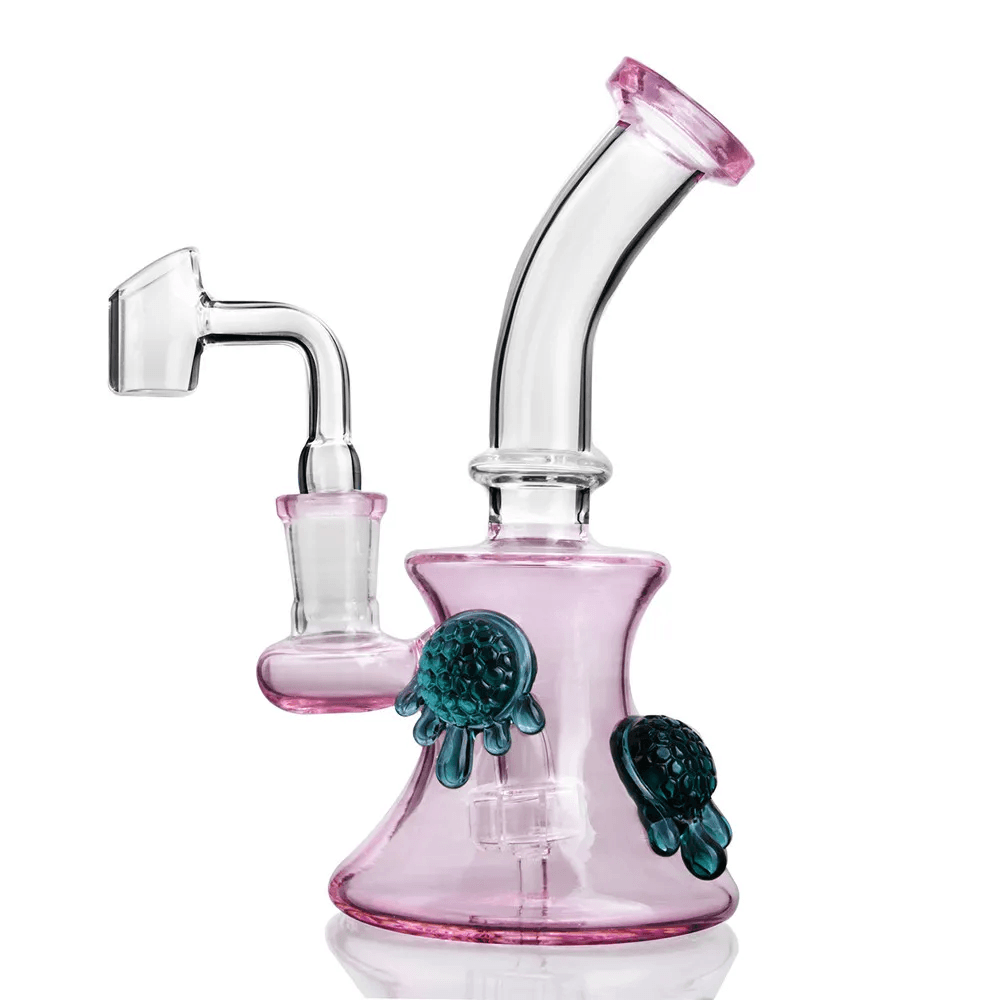 Glass Dab rig with 14mm Glass Banger Water Pipe Recycler Oil Rigs - Puffingmaster