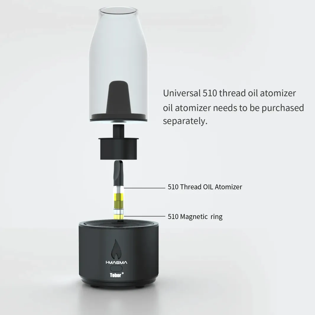 Tobor IMAGMA Vaporizer Electric Dab Rig black for Wax and 510 Cartridge