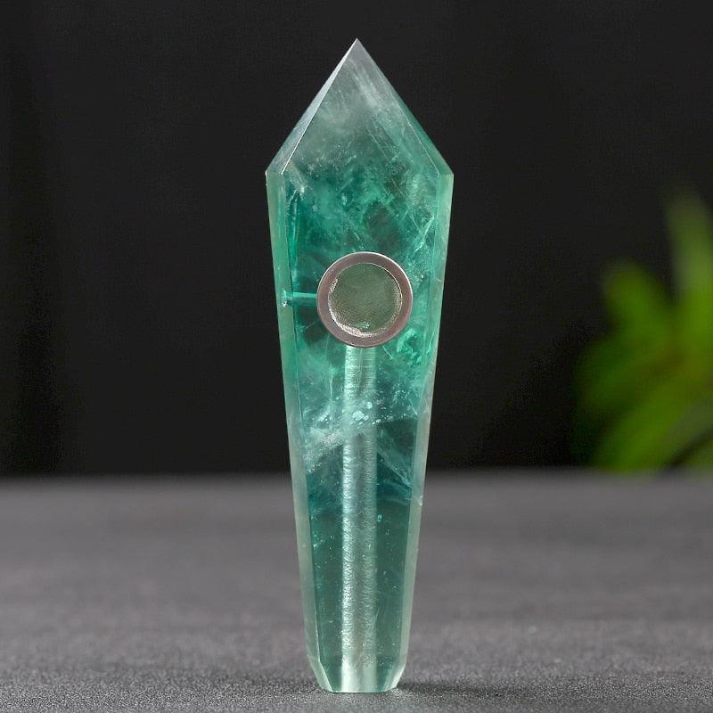 Amethyst Reiki Healing Pipe | Natural Crystal Stone Smoking Pipe Smooth Portable - Puffingmaster