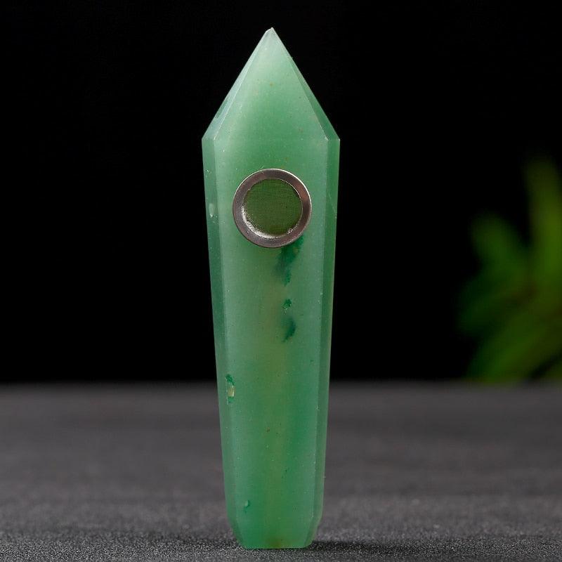 Amethyst Reiki Healing Pipe | Natural Crystal Stone Smoking Pipe Smooth Portable - Puffingmaster
