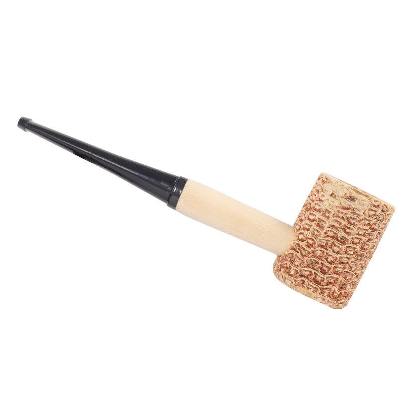 Corn Cob Pipe | 5mm Filter Tobacco Pipe Detachable Portable Straight Curved Mouth Large Size - Puffingmaster