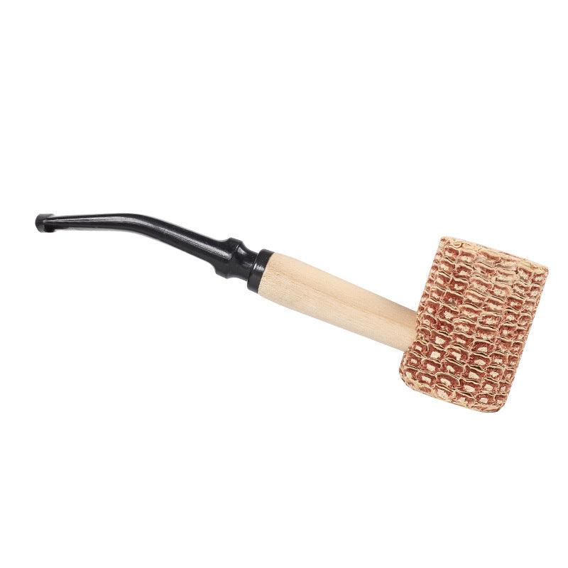 Corn Cob Pipe | 5mm Filter Tobacco Pipe Detachable Portable Straight Curved Mouth Large Size - Puffingmaster