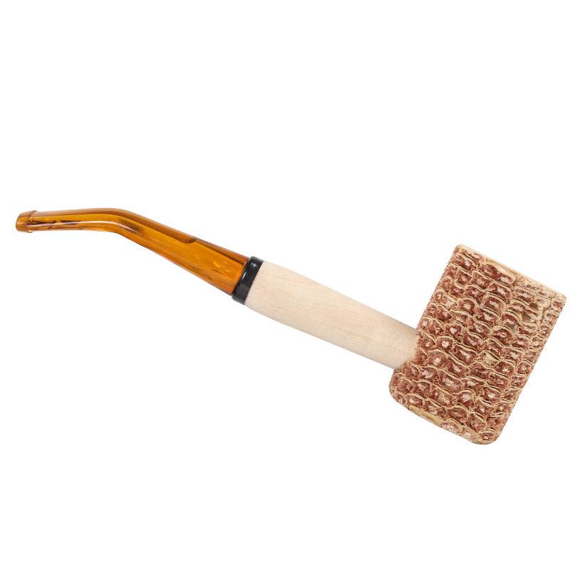 Corn Cob Pipe | 5mm Filter Tobacco Pipe Detachable Portable Straight Curved Mouth Large Size - Puffingmaster