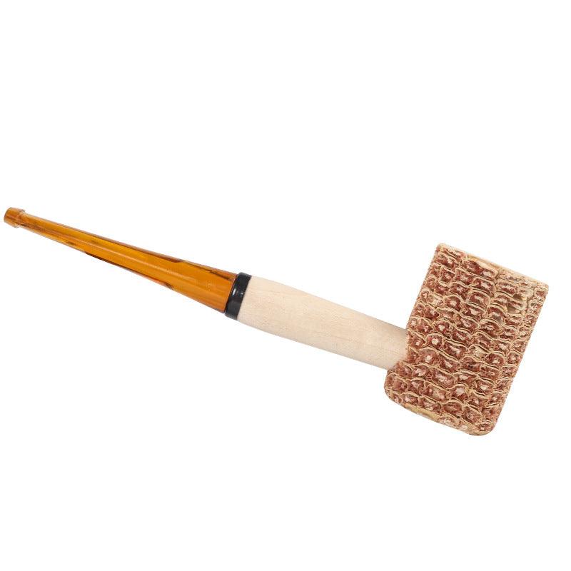 Corn Cob Pipe | 5mm Filter Tobacco Pipe Detachable Portable Straight Curved Mouth Large Size - Puffingmaster