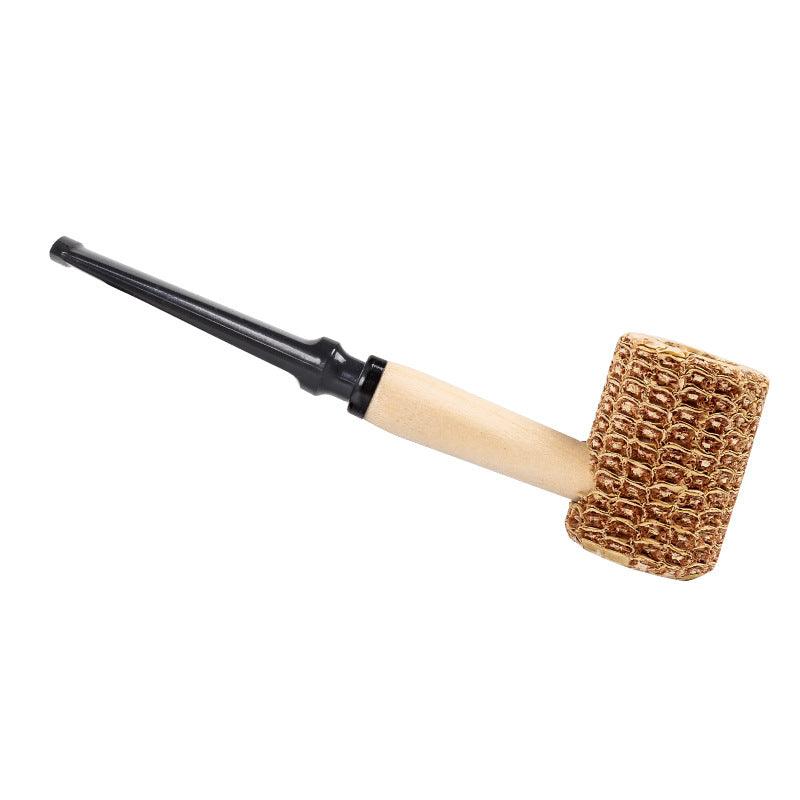 Corn Cob Pipe | 5mm Filter Tobacco Pipe Detachable Portable Straight Curved Mouth Large Size - Puffingmaster