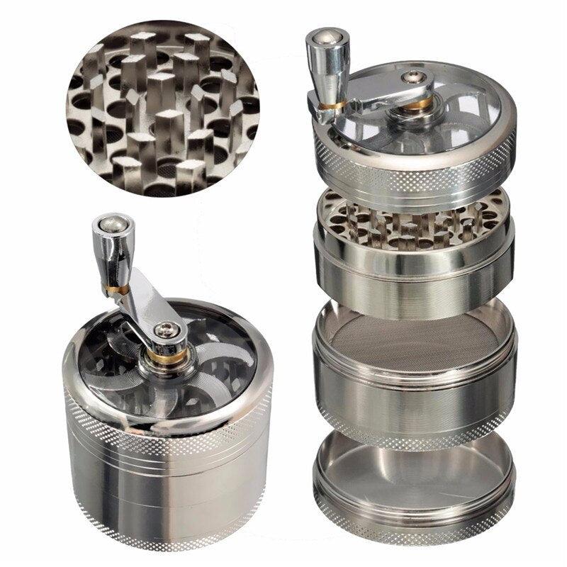 40MM 4-layer Tobacco Grinder Manual Aluminum Herbal Herb Mill Spice Crusher - Puffingmaster
