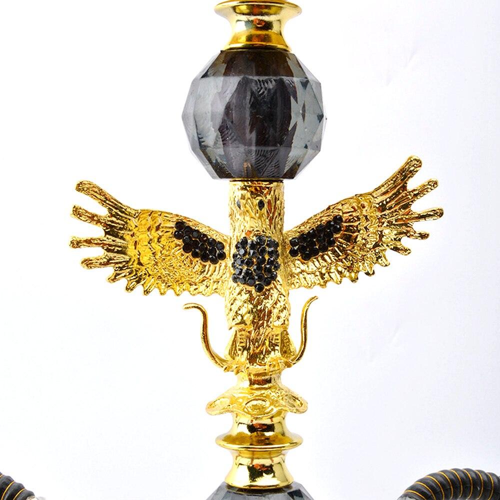 Arab Eagle Shape Glass Metal Ceramic Hookah Set | Narguile Completo 4 Hoses Bar Shisha Set | Water Pipe Cachimba Nargile Sheesha Narguile Chicha - Puffingmaster