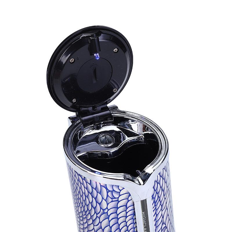 Plastic Car Ashtray | Portable Lightweight LED Lamp with Cover Ashtray Supplies Smoking Set - Puffingmaster