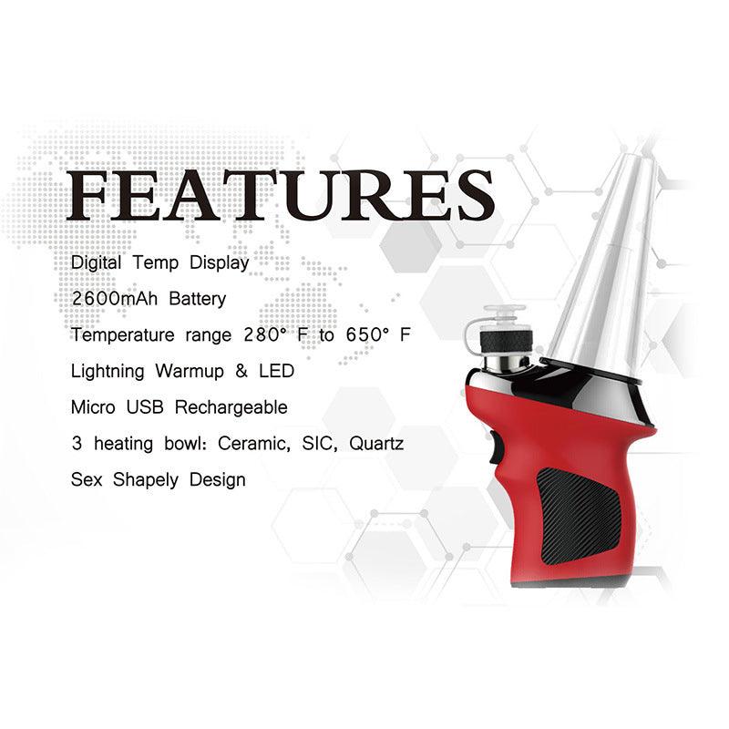 HATO Sindom Erig | Smart Dab Rig Wax Dry Herb Vaporizer Kit With 2600mAh Battery - Puffingmaster