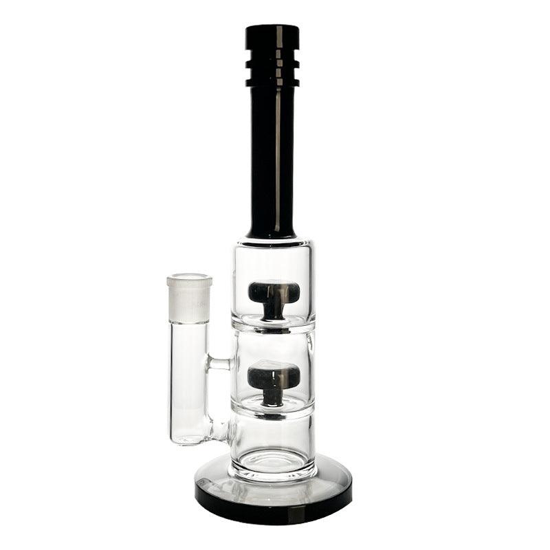 Clear Glass Handicraft Bong | Black White Water Pipe Smoking Puffing Lightweight Durable - Puffingmaster