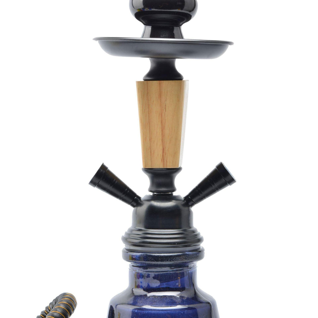 Small Size Double Tube Hookah Set | With Hose Bowl Narguile Accessories Wood Chimney Set - Puffingmaster