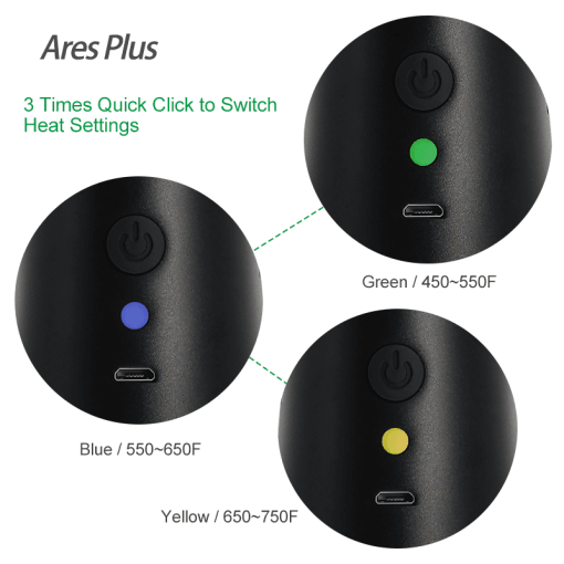 ares plus dab rig with 3 temperature setting portable