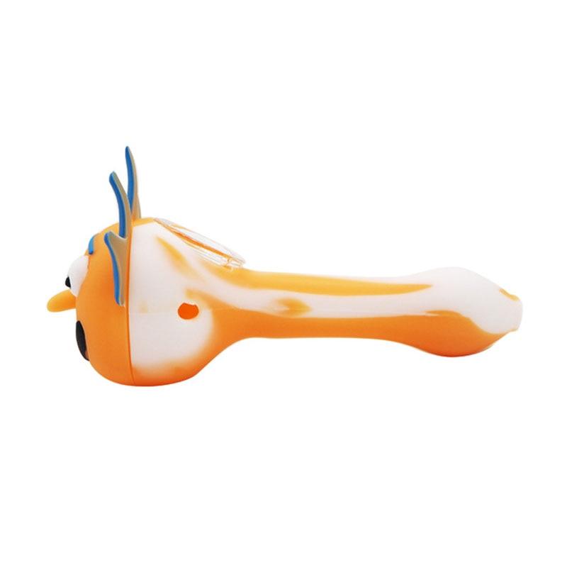 Silicone Smoking Pipe | Tobacco Weed with Glass Bowl Cigarette Herb Carton Portable - Puffingmaster