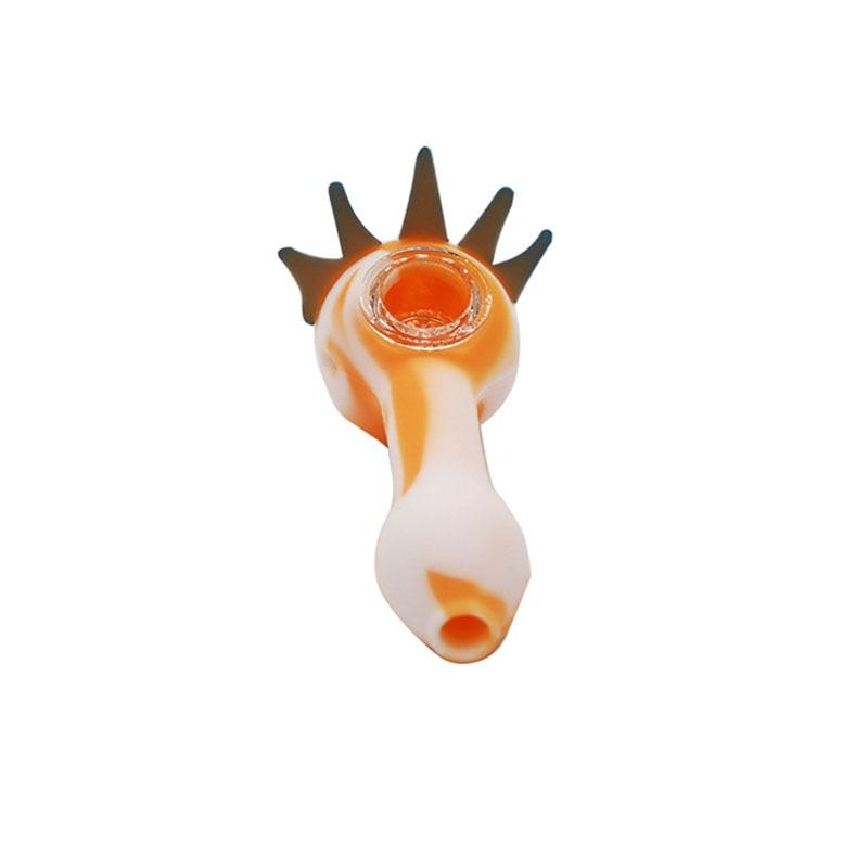 Silicone Smoking Pipe | Tobacco Weed with Glass Bowl Cigarette Herb Carton Portable - Puffingmaster