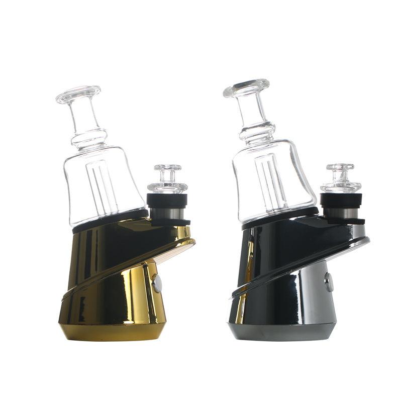 smart electric dab rig erig glass gun color gold with water bubbler & atomizer & carb cap puffing portable durable ergonomic