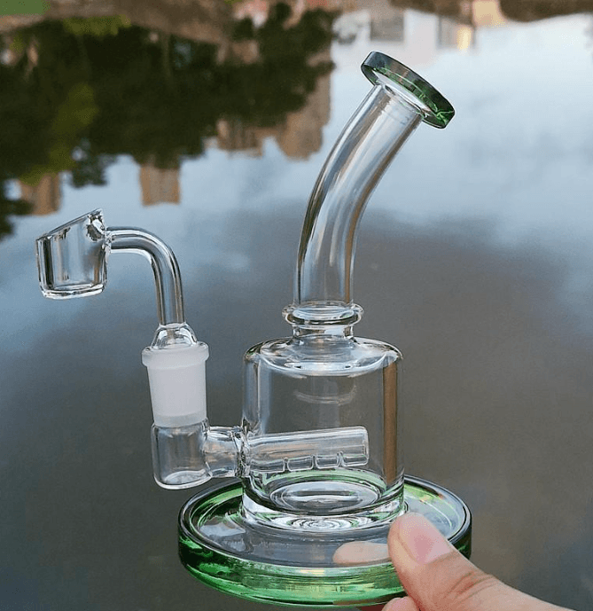 Glass Dab Rig | Water Pipe Smoke Bottle Handicraft Set Portable Lightweight - Puffingmaster