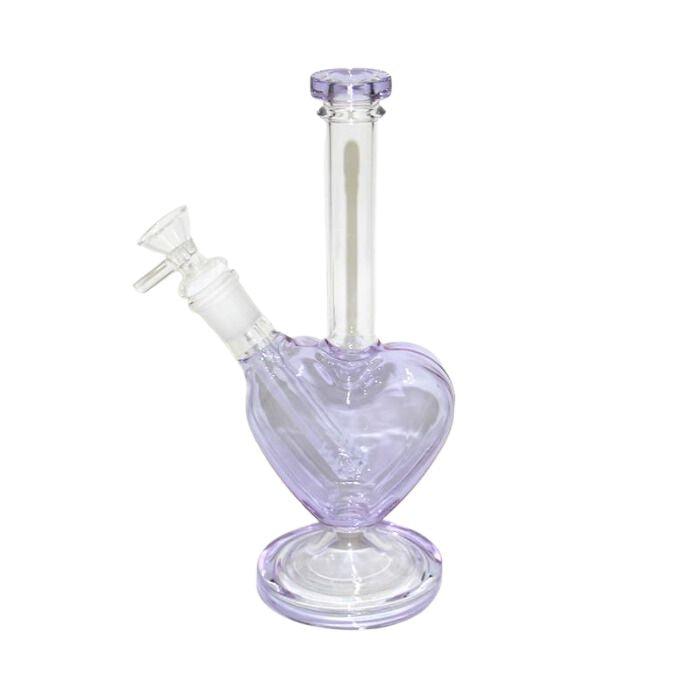 Heart Shape Glass Pretty Bong | Glass Water Pipe Thick Handmade Tobacco - Puffingmaster