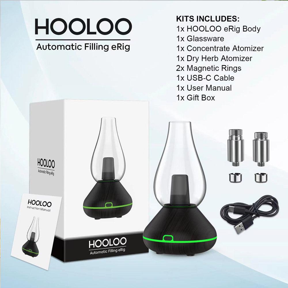 hooloo erig vaporizer black with bluetooth & atomizer & accessories