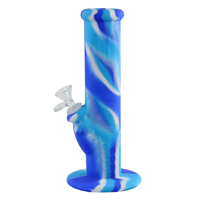 Silicone Bong | Straight Smoking Water Pipes Portable with Glass Bowl - Puffingmaster