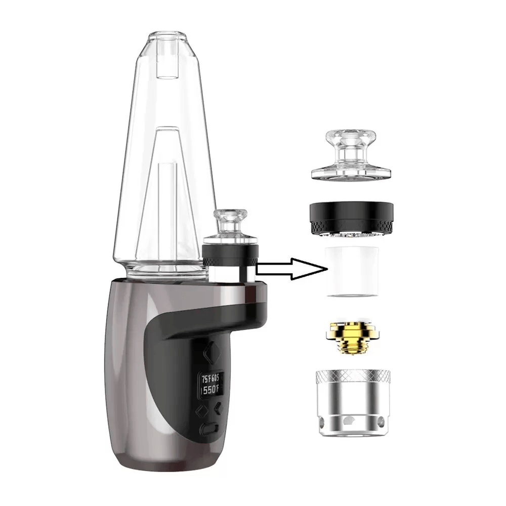 DABRIG T2 Replacement Glass Bubbler | Erig Electric Dab Rig Dab Accessories - Puffingmaster