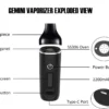 Anix Gemini Pro Dry Herb Vaporizer black