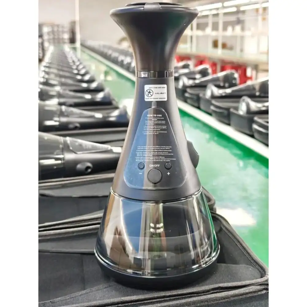 A Beleaf electric hookah is on the package box