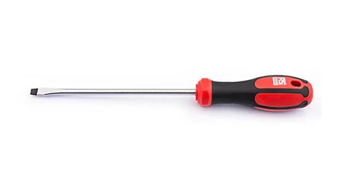 A flat-edged screwdriver