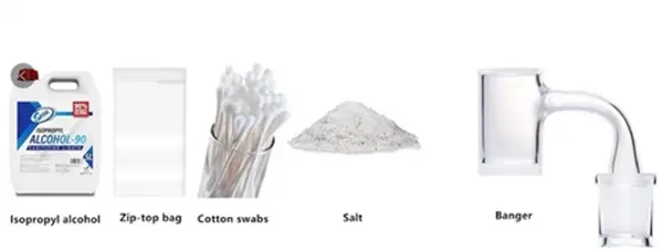 The tools to clean a dab rig banger