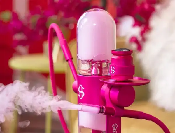 A pink gravity bong