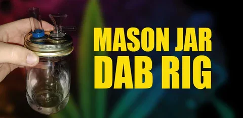 A mason jar dab rig