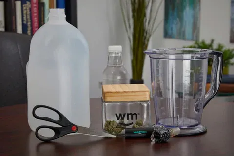 The tools for making a gravity bong