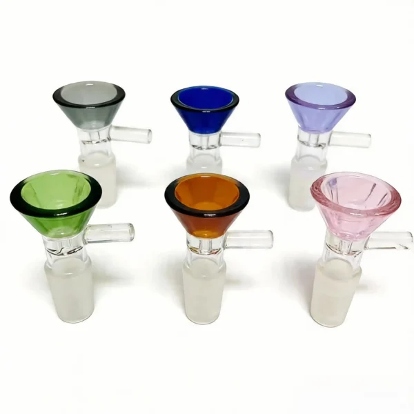 14MM Male Joint Bowl Herb Slide Bowl Handmade Mixed Color 5 Pack