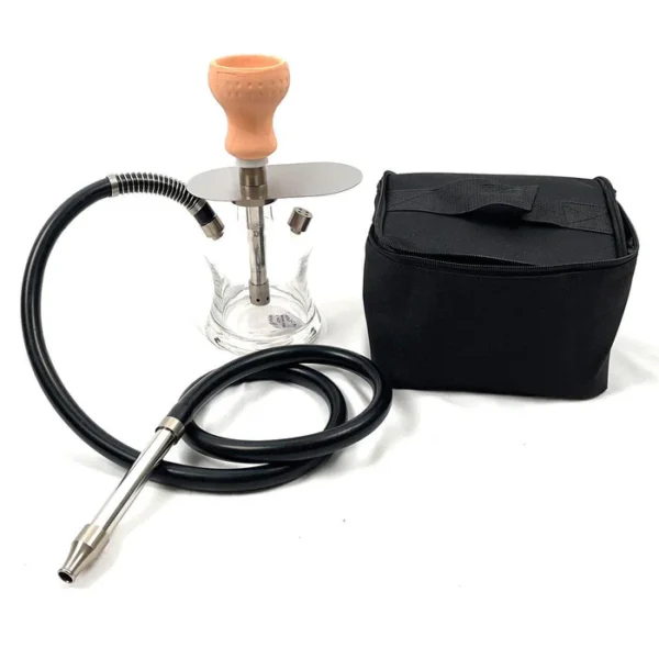 Arab Hookah Set | Shisha Glass Water Pipe Portable with Handbag