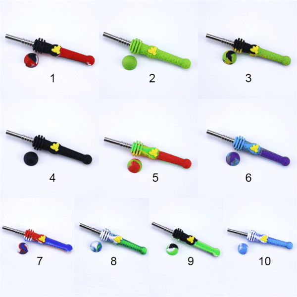 Bee Silicone Nectar Collector With Silicone Cover & Titanium Tip