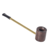 Red Black Sandalwood Popeye Pipe Straight Solid Wooden Pipe 2 Pack