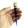 Yellow monster face cartoon glass dab tool