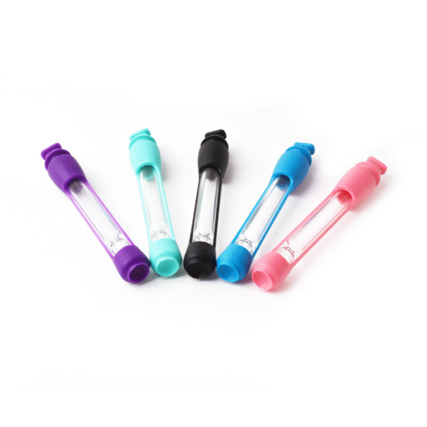 Glass Smoking Pipe Dry Herb One Hitter Filter 2 Pack
