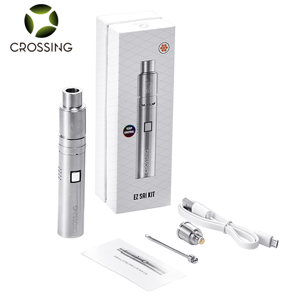 crossing-ez-sai-vaporizer-kit-silver-with-accessories-box Crossing EZ Saionara Wax Vaporizer Kit Silver with accessories and box